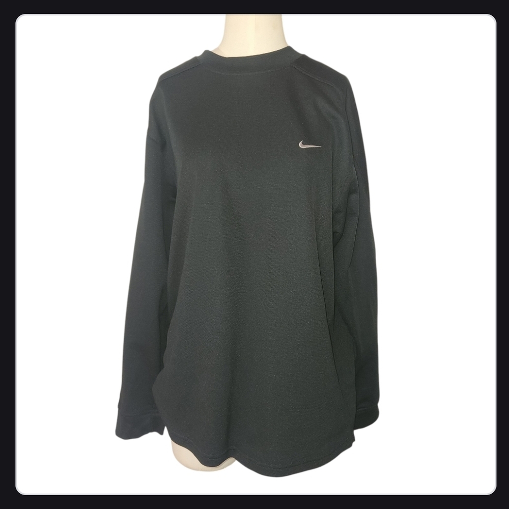 Vintage Nike swoosh logo black long sleeve t-shirt y2k Size XL